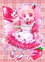 【創作】ベリーアイスパフェちゃん